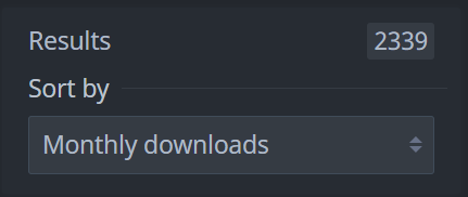 Sort Packages by Monthly Downloads